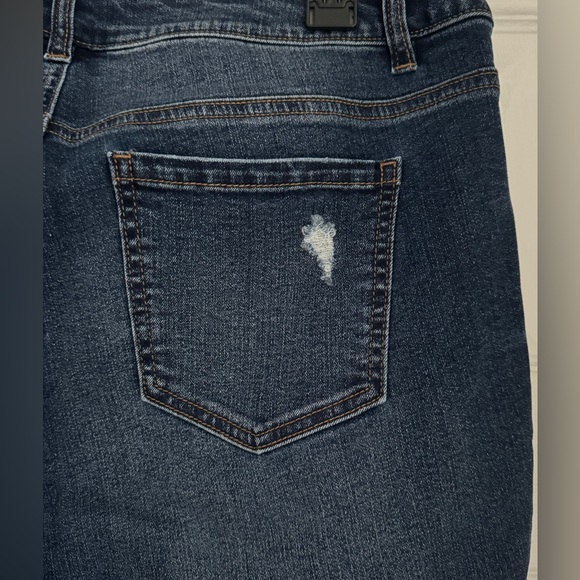 NWT Indigo Fusion Distressed Ankle Skinny Jeans, Size 18 - Picture 6 of 11